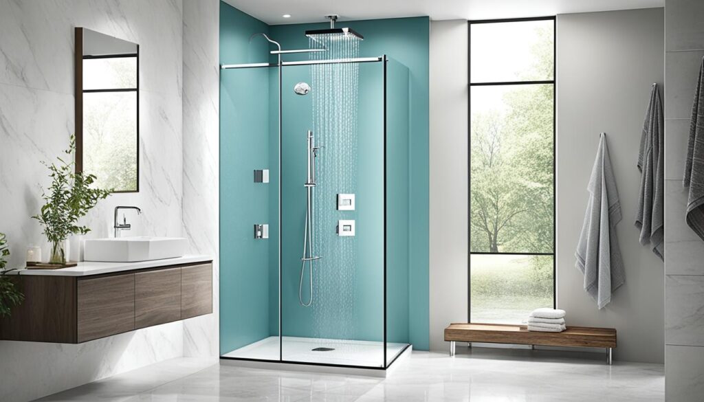 modern shower