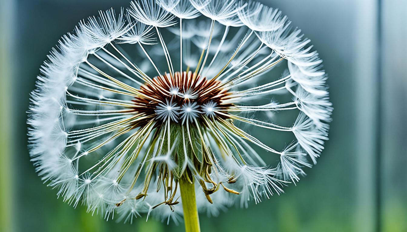 glastür pusteblume