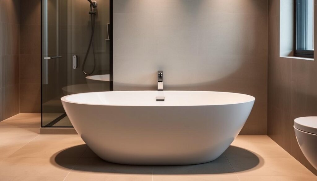 Asymmetrische Badewanne