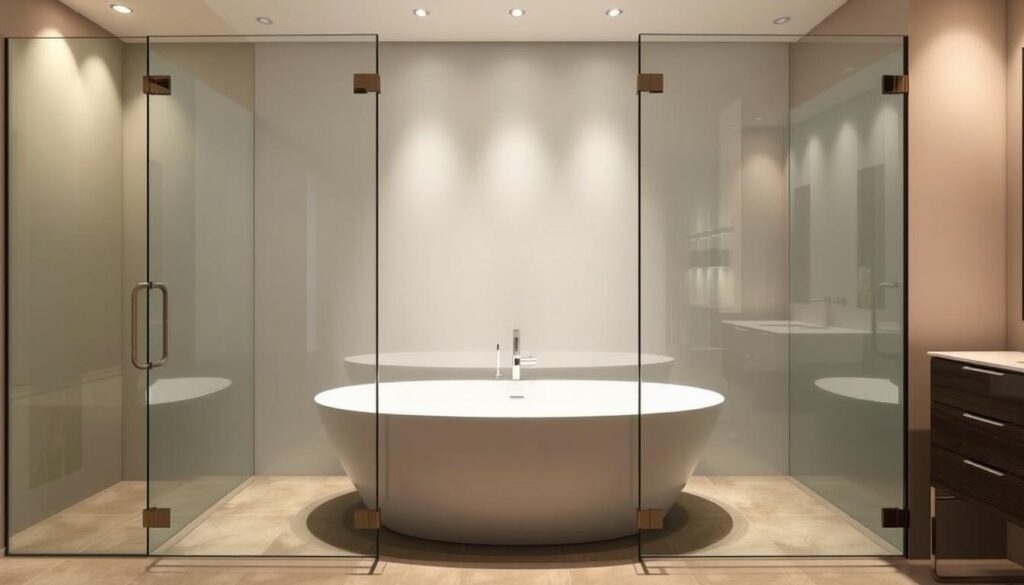 moderne glasduschwände badewanne