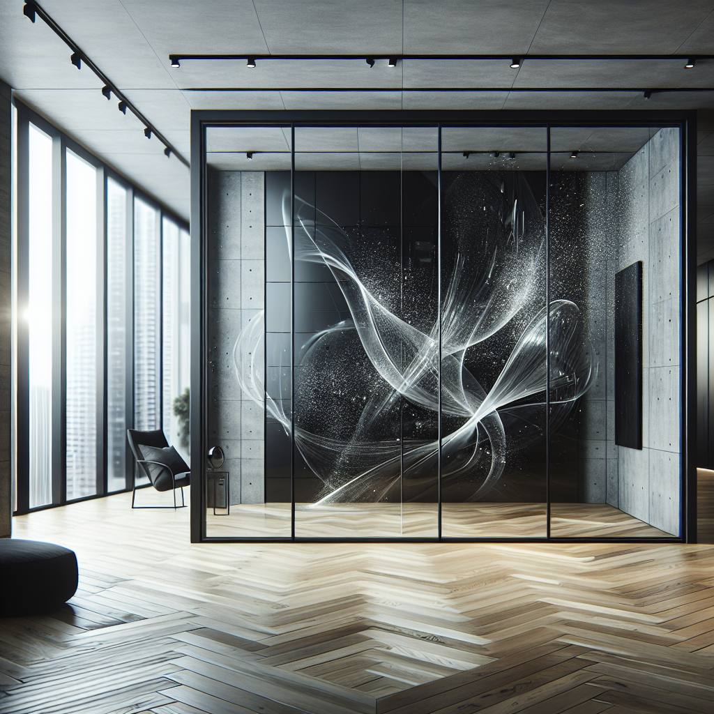 schiebetür glas schwarz