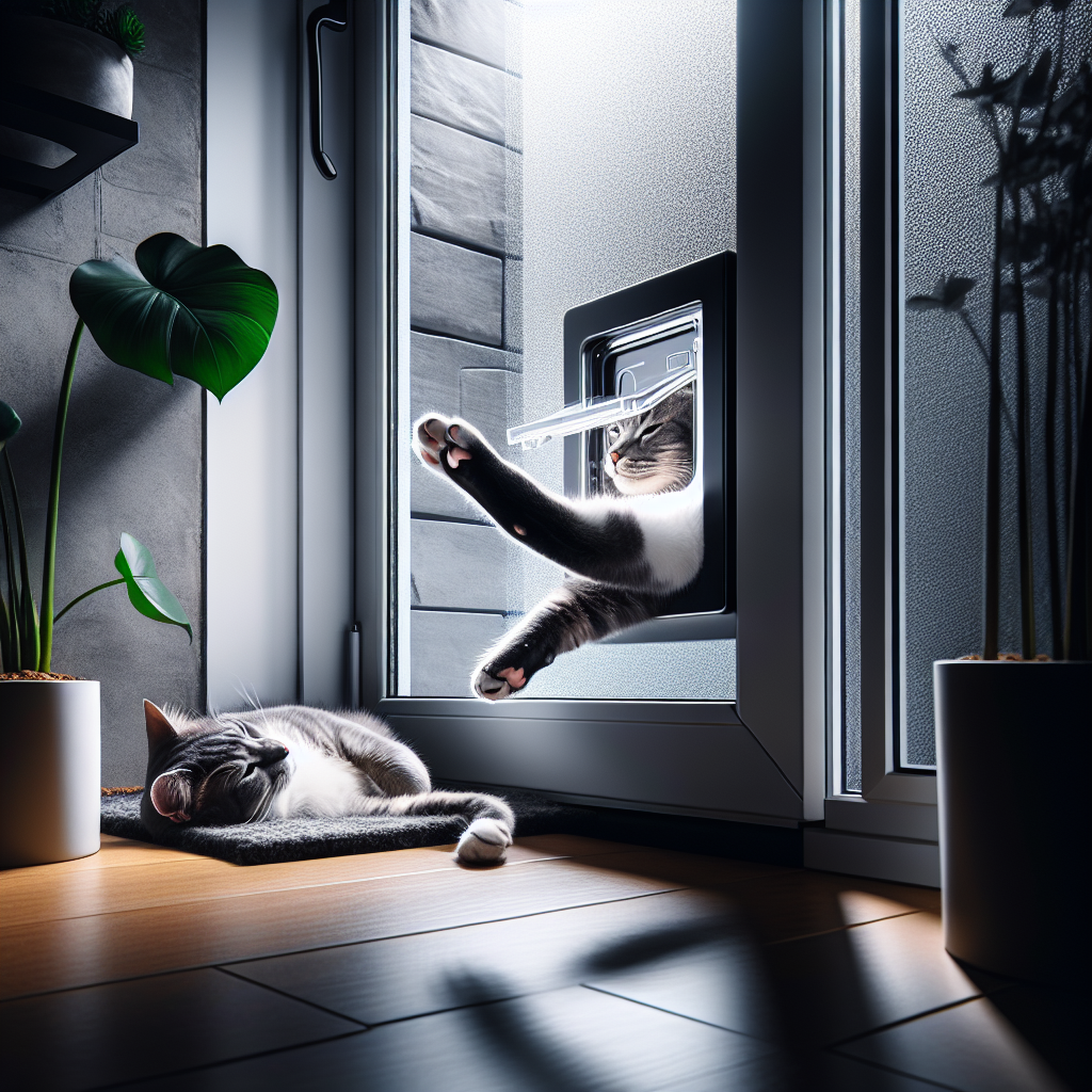 katzenklappe glastür
