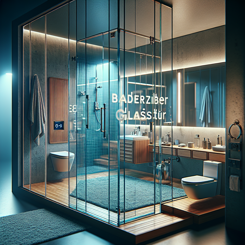 badezimmer glastür