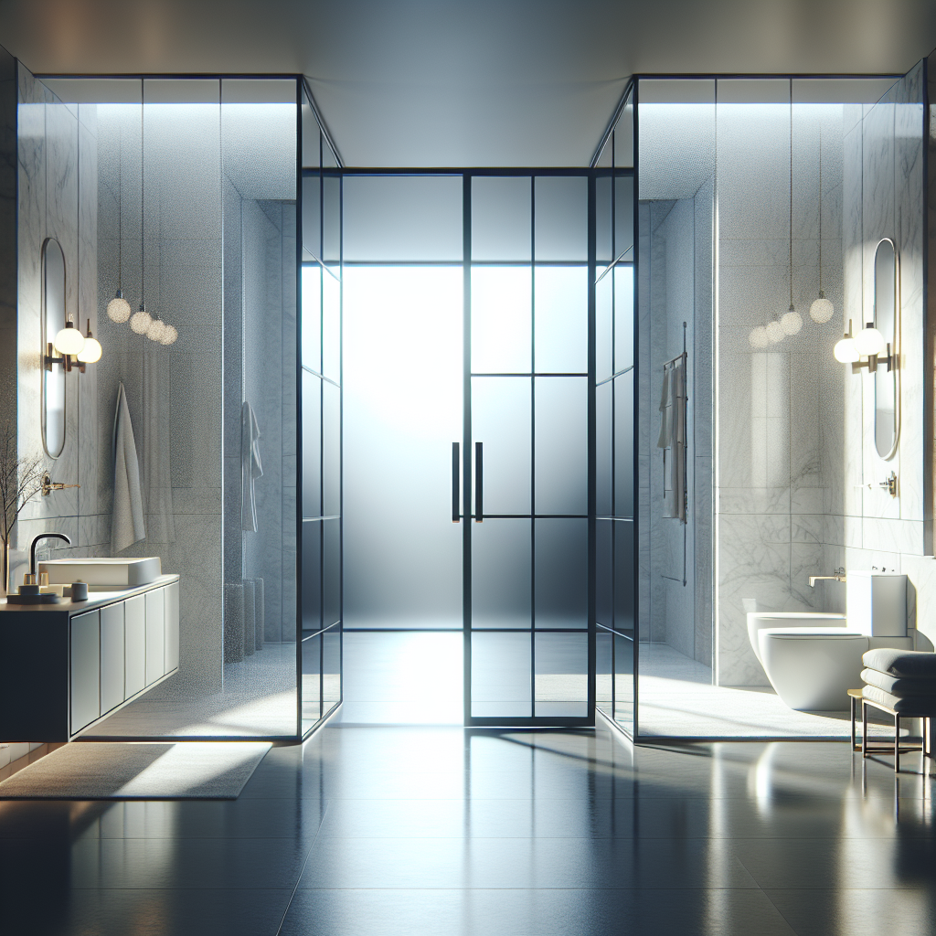 badezimmer glastür