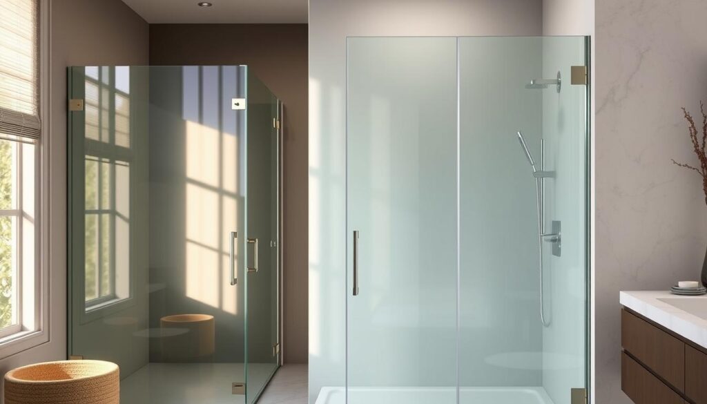 Echtglas-Duschwand-90x90-Designoptionen