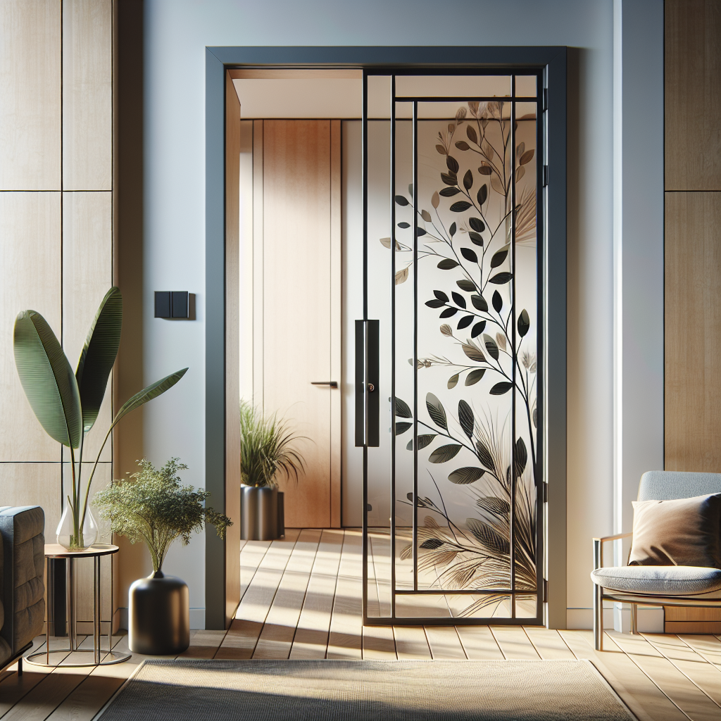 tür mit glaseinsatz modern