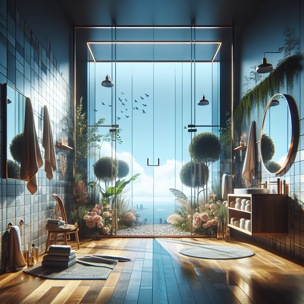 badezimmer glastür