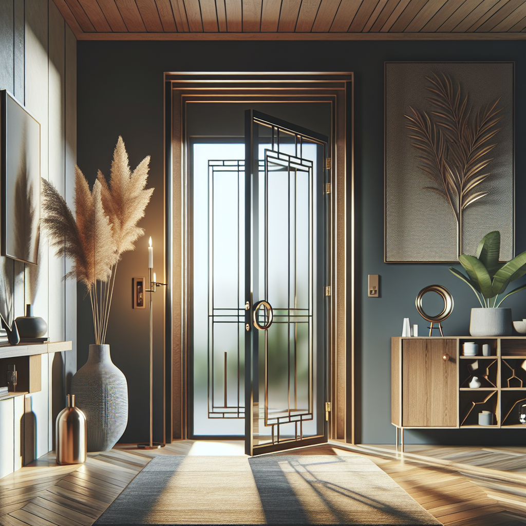 tür mit glaseinsatz modern