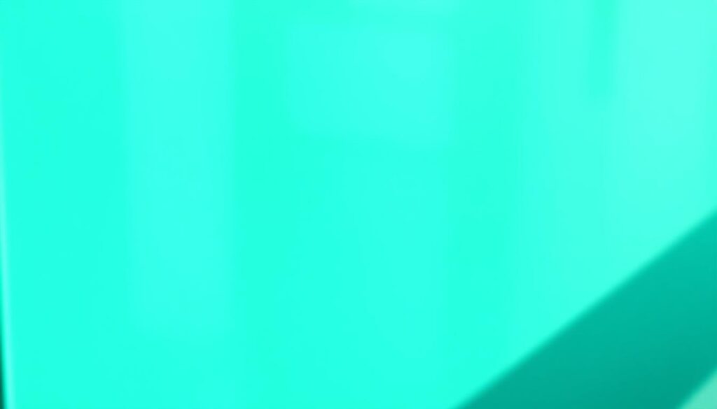 A high-quality, close-up shot of a smooth, glossy panel of 8mm nano glass. The surface reflects the surrounding environment with a pristine, mirror-like finish. The glass appears thick and durable, with a slight greenish tint that gives it a sleek, modern aesthetic. Bright, directional lighting casts crisp shadows, emphasizing the material's depth and clarity. The frame is positioned to highlight the glass's seamless, frameless design, creating a clean, minimalist visual. The overall mood is one of sophistication, precision, and high-end craftsmanship.