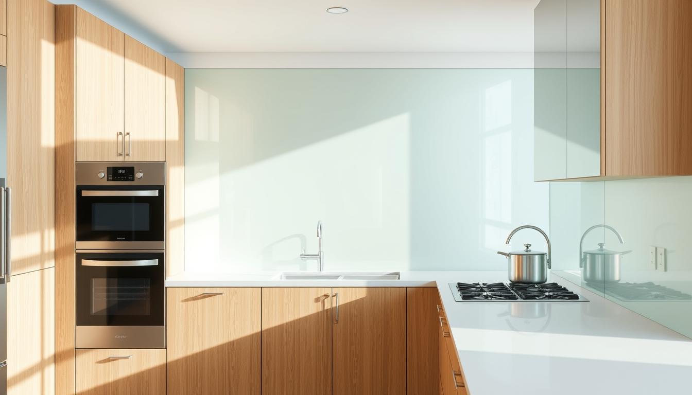 glas spritzschutz für küche
