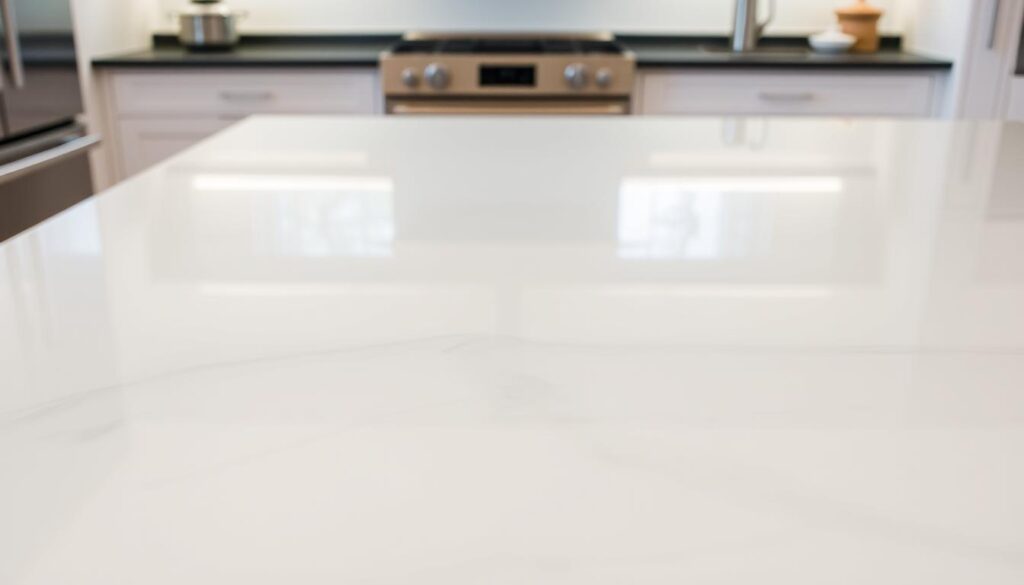 A pristine glass surface gleams under soft, diffused lighting, its flawless transparency reflecting the surrounding kitchen elements. The surface appears seamless, with a subtle, satin-like sheen that effortlessly blends into the overall design. Subtle variations in the glass texture create a sense of depth and visual interest, while the lack of visible imperfections or streaks conveys a sense of meticulous care and attention to detail. The overall impression is one of clean, elegant simplicity, inviting the viewer to imagine the ease with which this surface can be maintained and restored to its original luster. A pristine glass surface gleams under soft, diffused lighting, its flawless transparency reflecting the surrounding kitchen elements. The surface appears seamless, with a subtle, satin-like sheen that effortlessly blends into the overall design. Subtle variations in the glass texture create a sense of depth and visual interest, while the lack of visible imperfections or streaks conveys a sense of meticulous care and attention to detail. The overall impression is one of clean, elegant simplicity, inviting the viewer to imagine the ease with which this surface can be maintained and restored to its original luster.