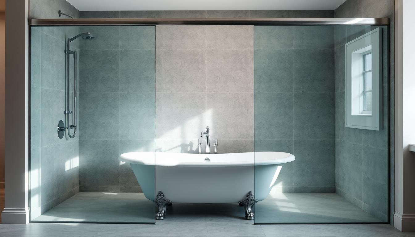 Duschwand Glas Badewanne - Hochwertige Schiebettürlösungen von Glastuerhop24 duschwand klappbar