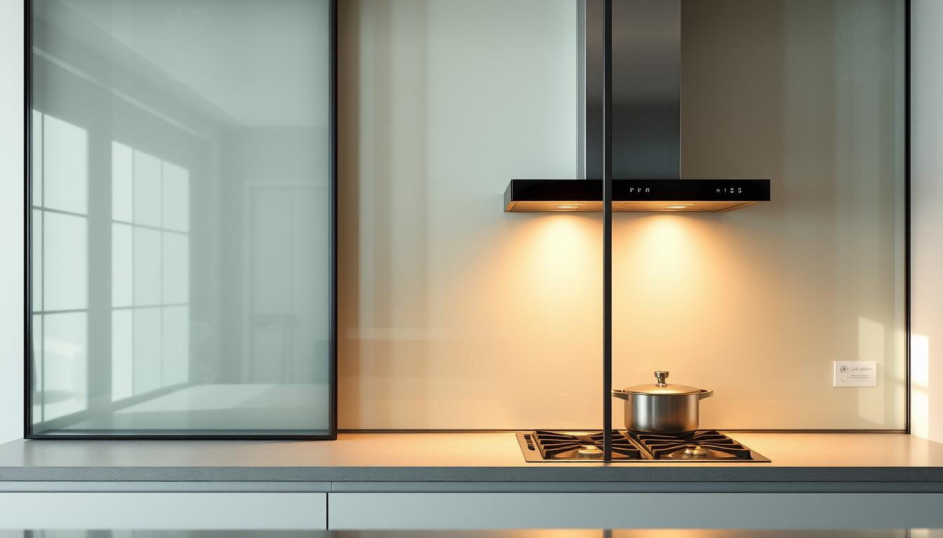 Spritzschutz für Küche - Hochwertige Schiebettüren von Glastuerhop24 spritzschutz für küche