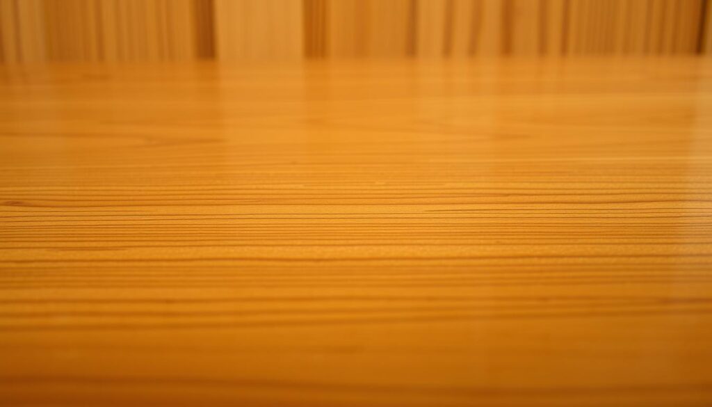 A beautifully crafted wooden door panel, its surface gleaming with a rich, lustrous finish. The smooth, even texture of the wood grain catches the gentle play of light, casting subtle shadows that accentuate the natural beauty of the material. In the foreground, the door's surface appears pristine, unmarred by blemishes or imperfections, presenting a flawless, high-quality appearance. The mid-ground reveals the door's sturdy construction, with a solid, substantial feel that conveys a sense of durability and reliability. In the background, the door is set against a softly blurred, neutral-toned backdrop, allowing the craftsmanship of the surface to take center stage. The overall impression is one of refined elegance, where form and function seamlessly blend to create a visually captivating and eminently practical design.