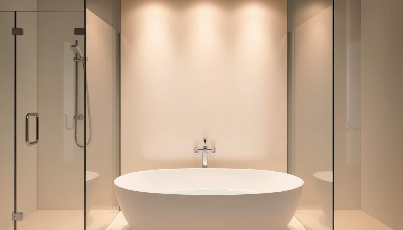 duschabtrennung glas walk-in